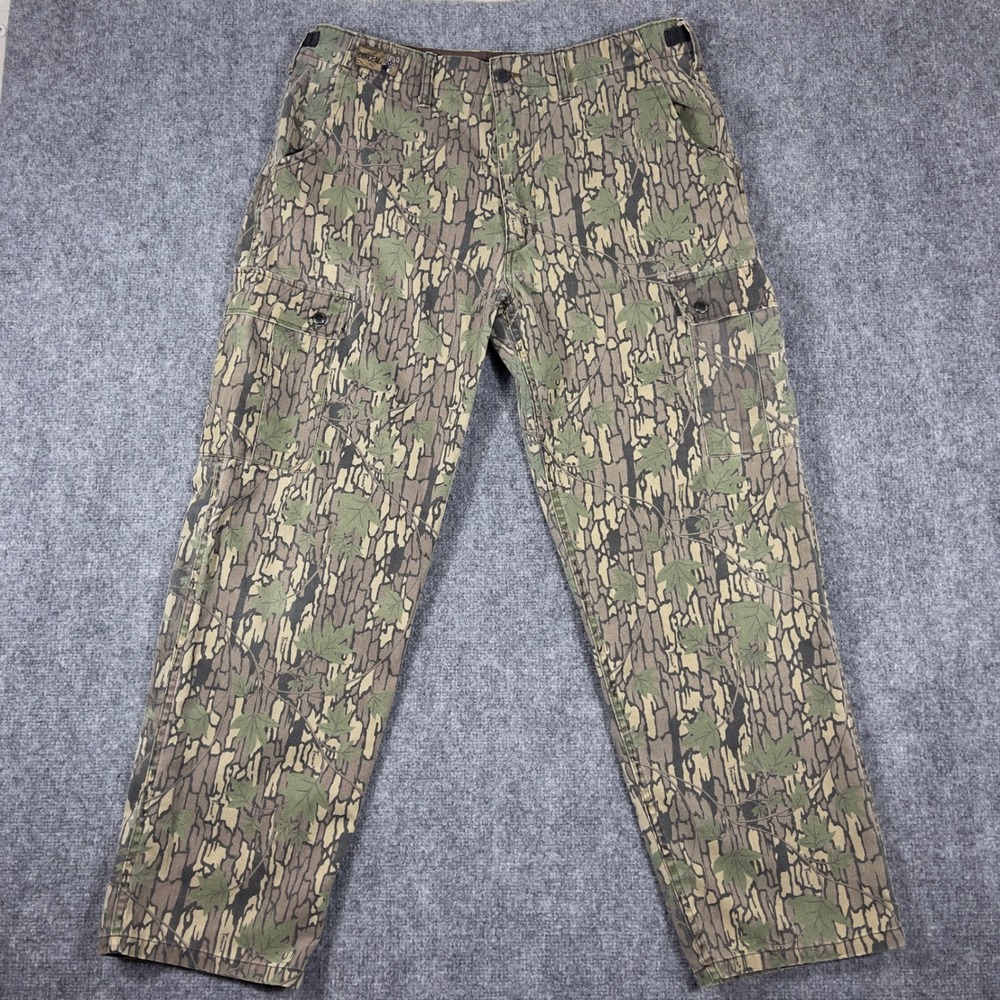 Winchester Cargo Pants Mens 38 Green Trebark Camo Conceal Hunting Utility